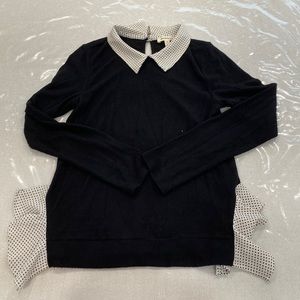 Black sweater with collar